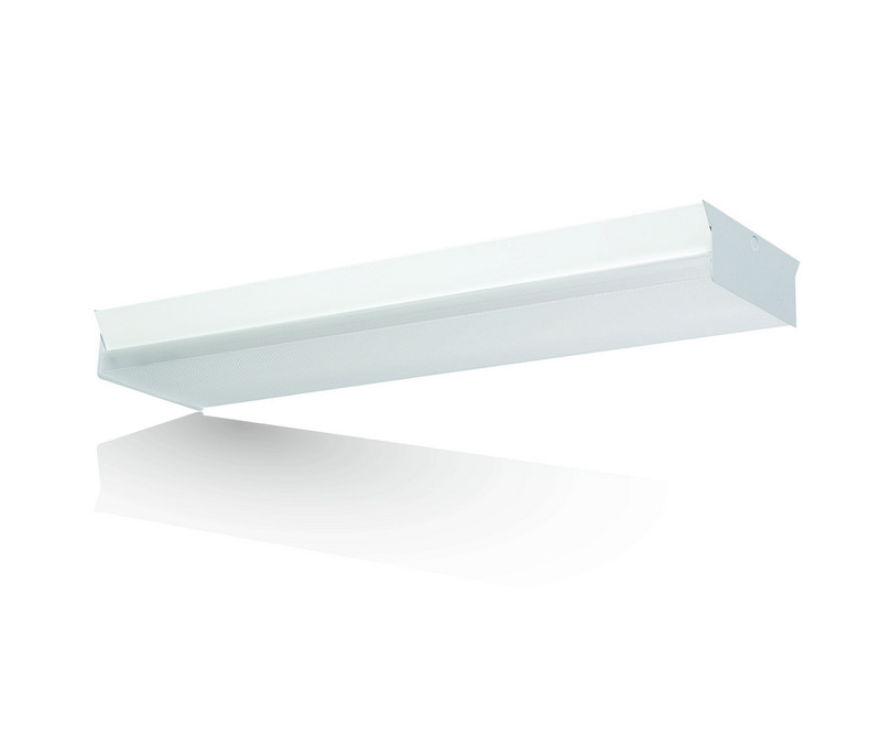 Wide base fluorescent Wrap available with 1 lamp T5 or T8.